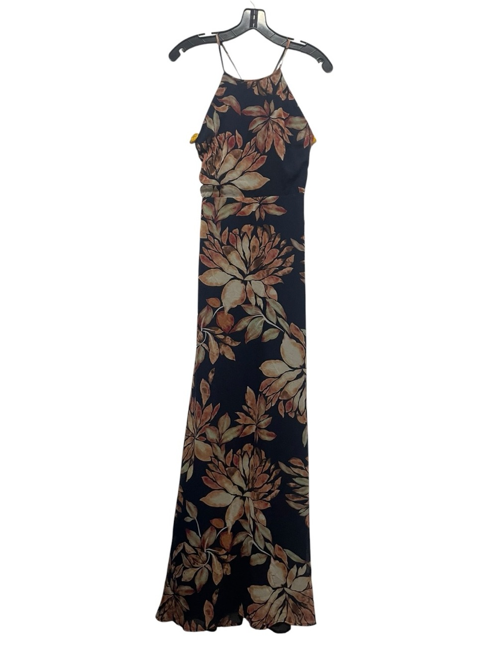 Lulus Maxi Dress Adventure Seeker Blue Floral Strappy Back Dress Womens M NEW - Picture 2 of 4